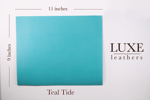 Luxe Leather-Teal Tide