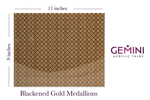 Gemini-Blackened Gold Medallions